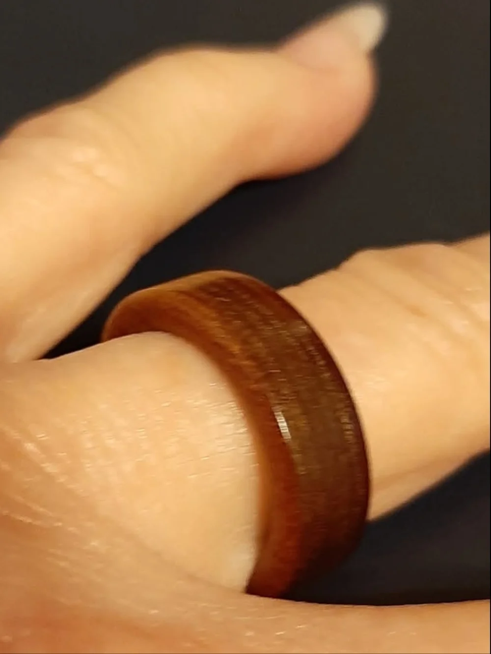 Vintage/Antique Full Around Wooden Ring approx size 6